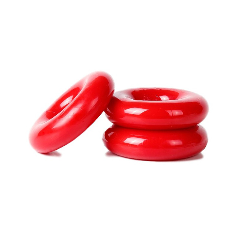 Sport Fucker Lot de 3 cockrings Chubby Rouge
